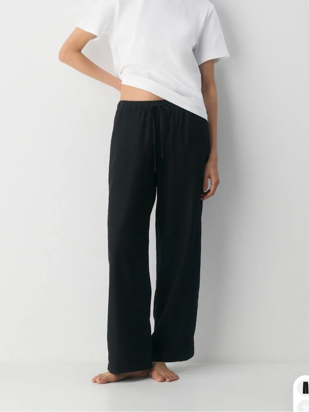 Aritzia The Group Babaton Sontag Linen Pants in Black XS